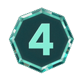 Casea Casino Einzahlungsstufe 4 Badge in Neon-Cyan