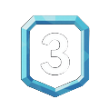 Casea Casino Einzahlungsstufe 3 Badge in Cyan-Blau
